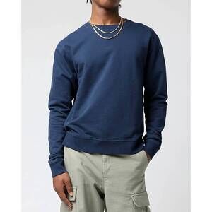 NEW CORRIDOR acid wash sweatshirt in navy